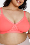 Zivame True Curv Laminated Cup Non Wired Full Coverage Super Support Bra - Georgia Peach — thumbnail 4